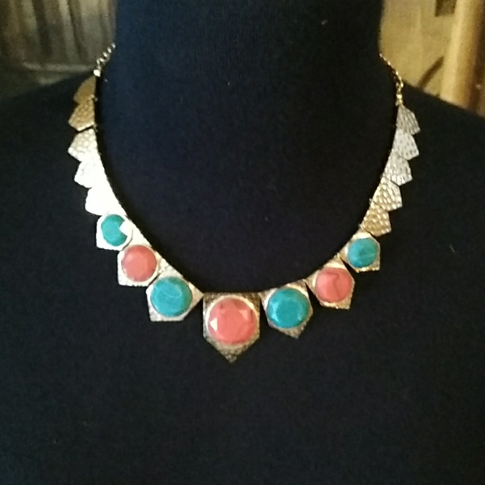 Turquoise/Coral Necklace